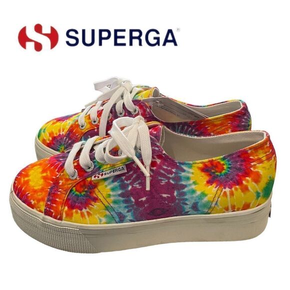 superga tie dye platform sneakers